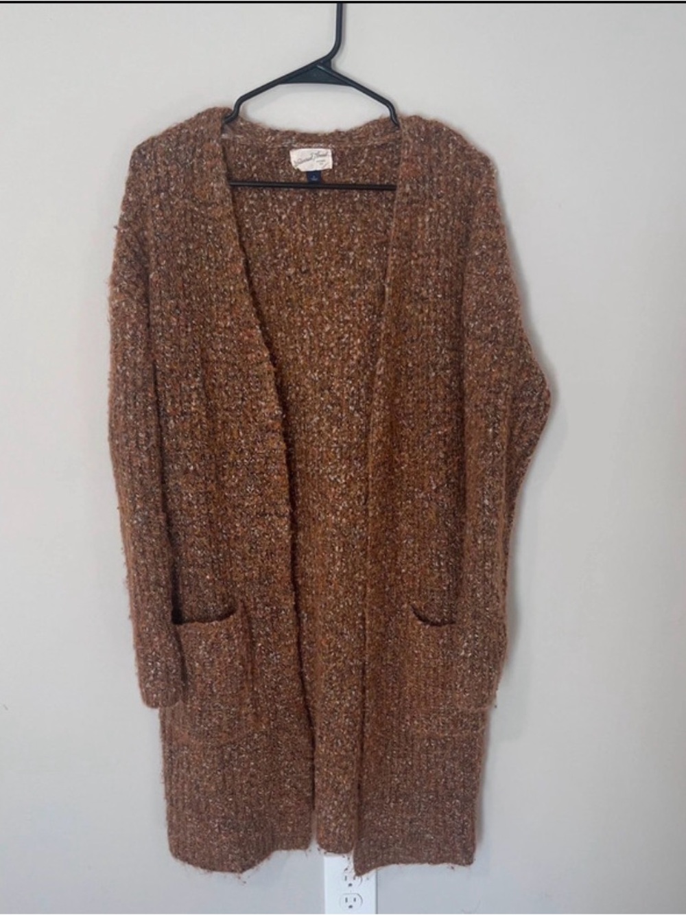 Universal Thread Chunky Open-Front Brown Cardigan
